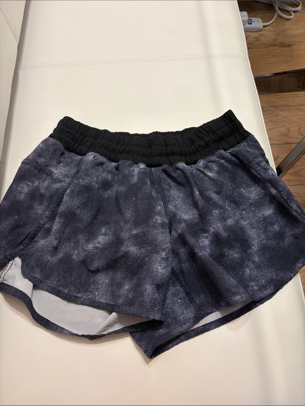lululemon athletica Navy Blue Athletic Shorts with Black Waistband